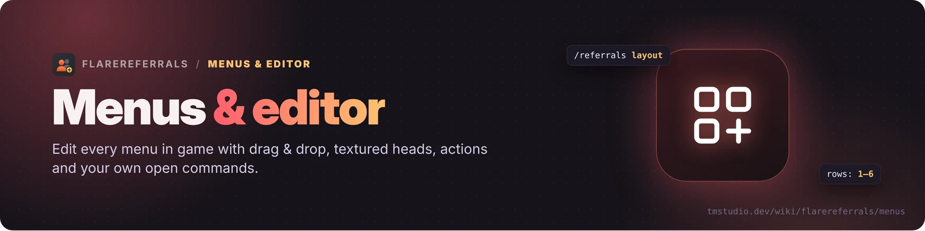 Menus, editor and texts