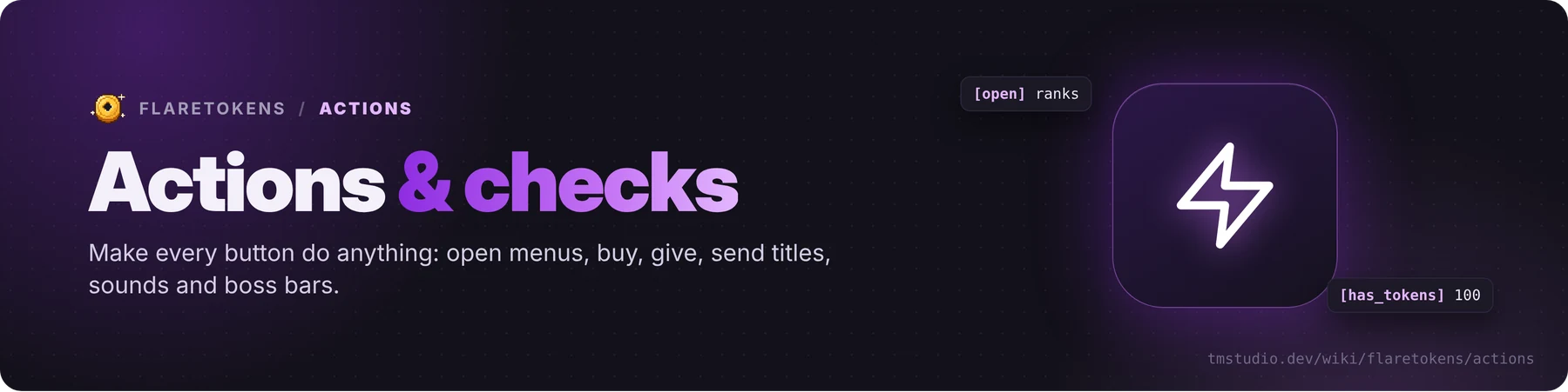 Actions and checks