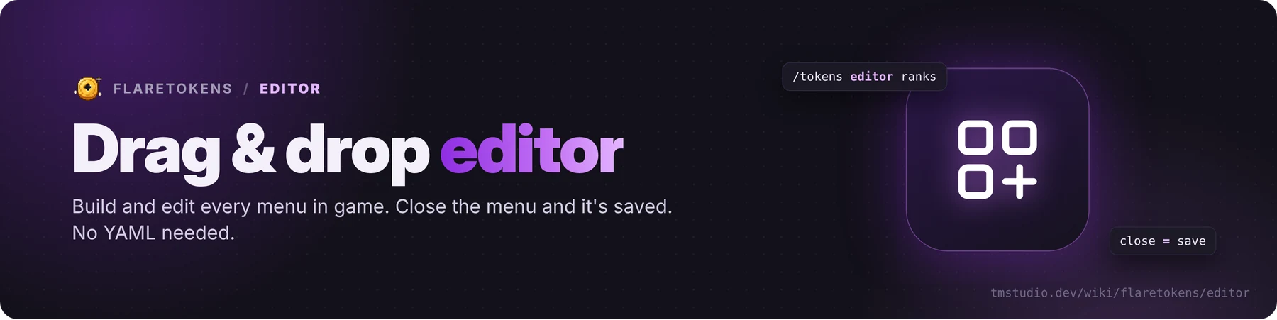 Drag and drop editor